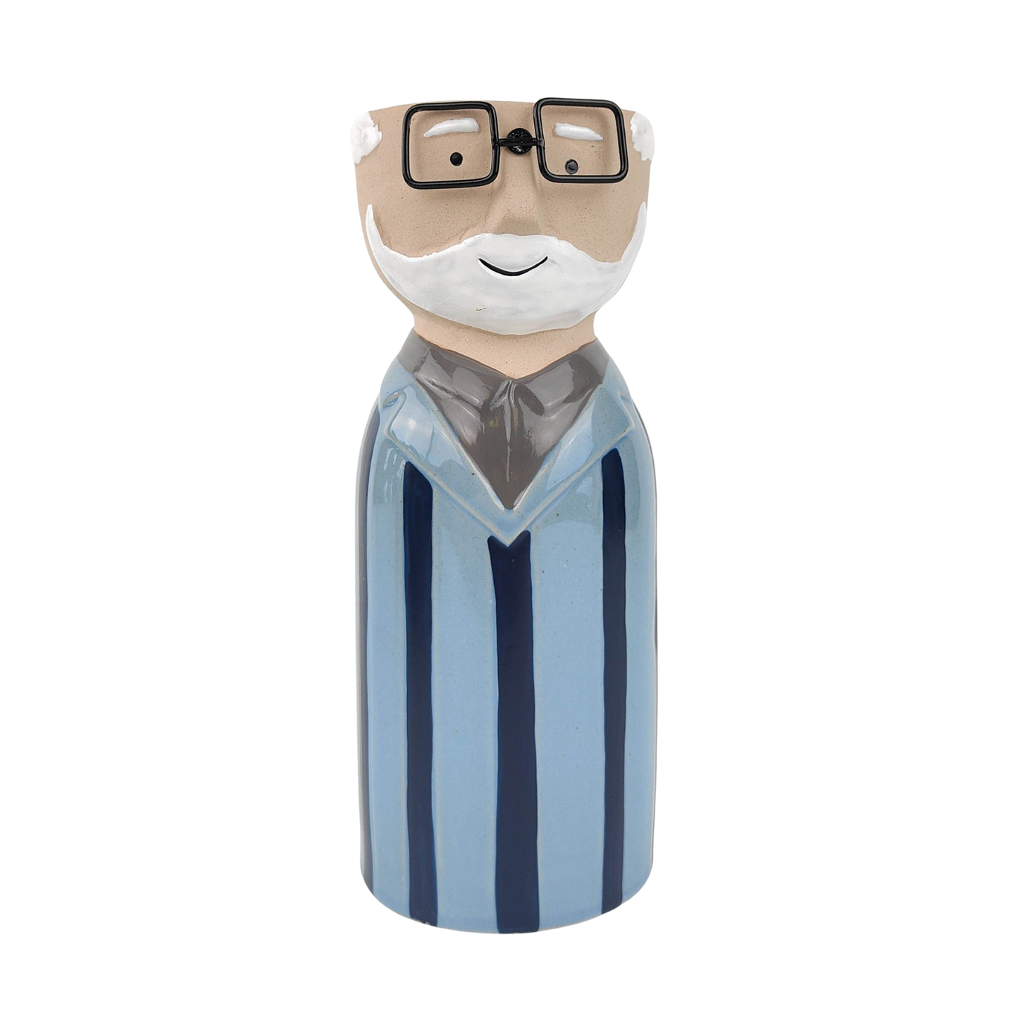 'Grandpa' Tall Planter Blue 18cm