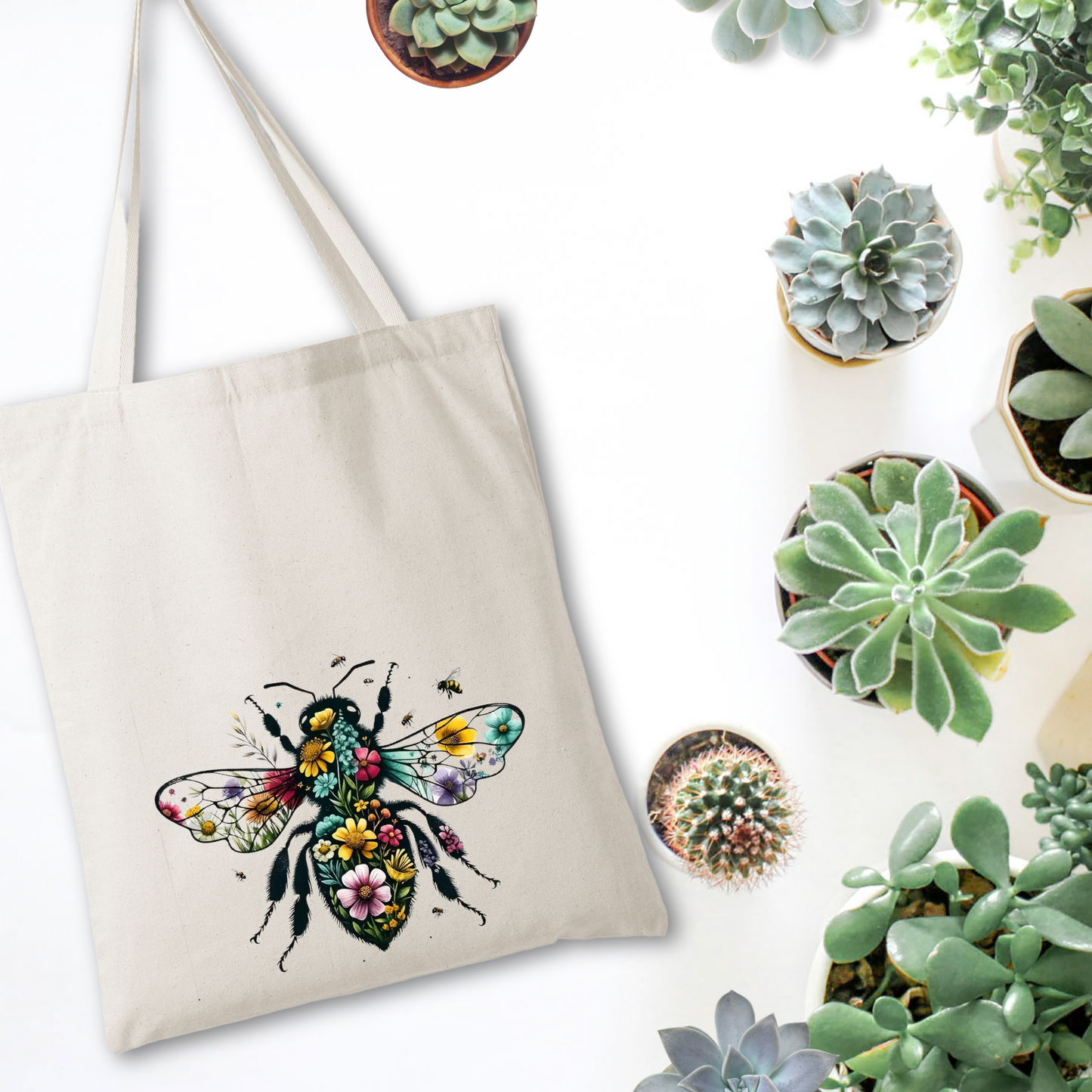 'Bee & Wildflowers' Tote Bag
