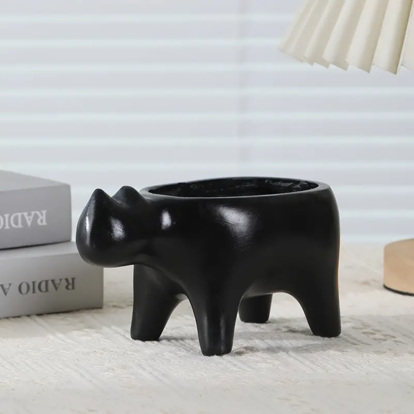 Black Rhinoceros Planter