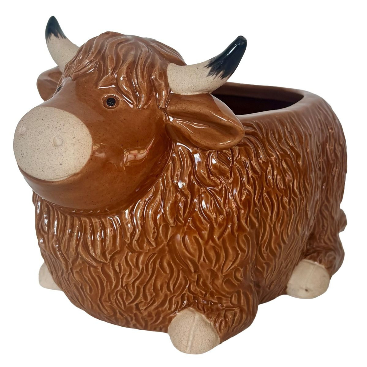 Lge 'Highland Cow' Planter