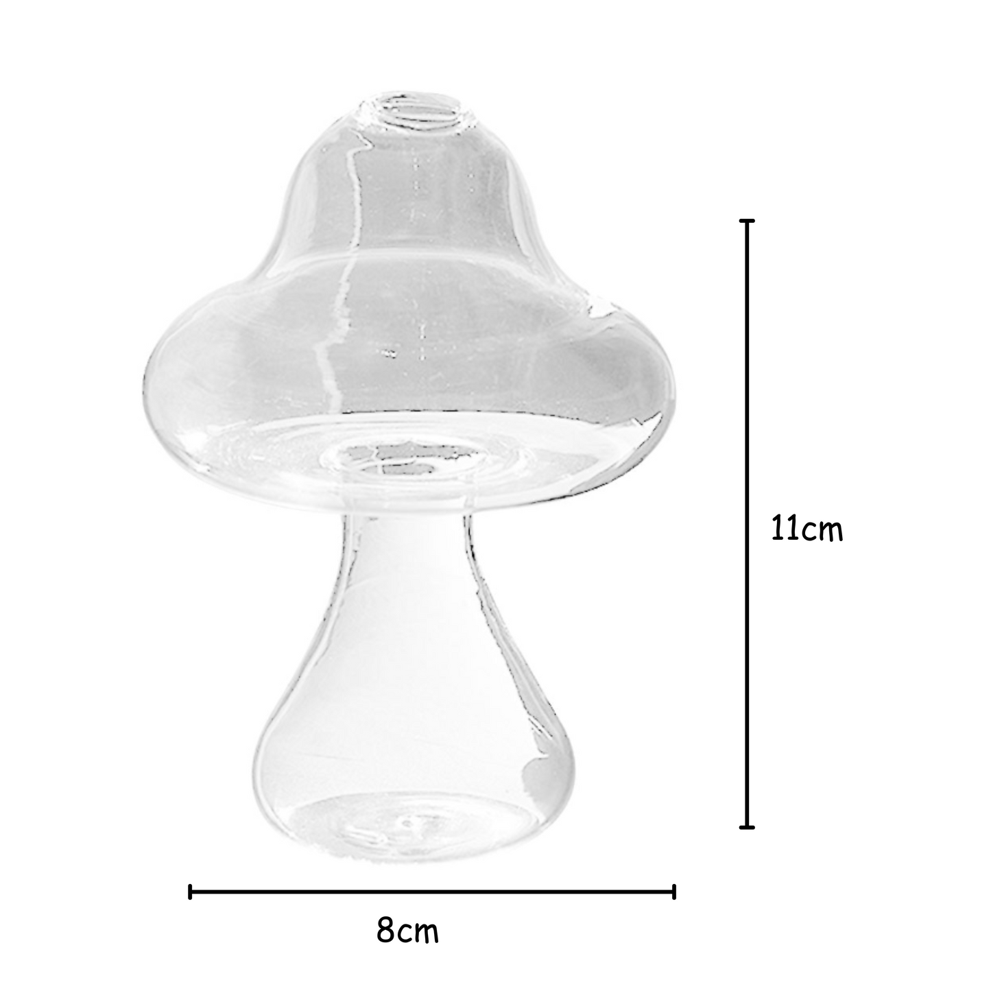 Glass Mushroom Propagating Vase