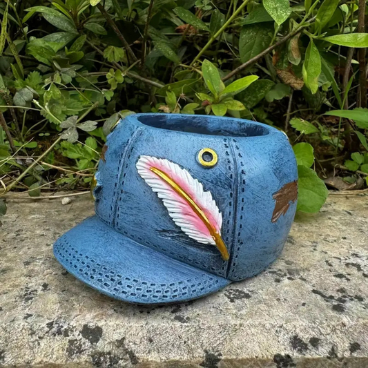 Denim Cap Planter (small)