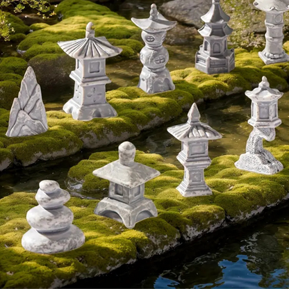 Bonsai or fairy garden 'Sculptures' (set of 9)