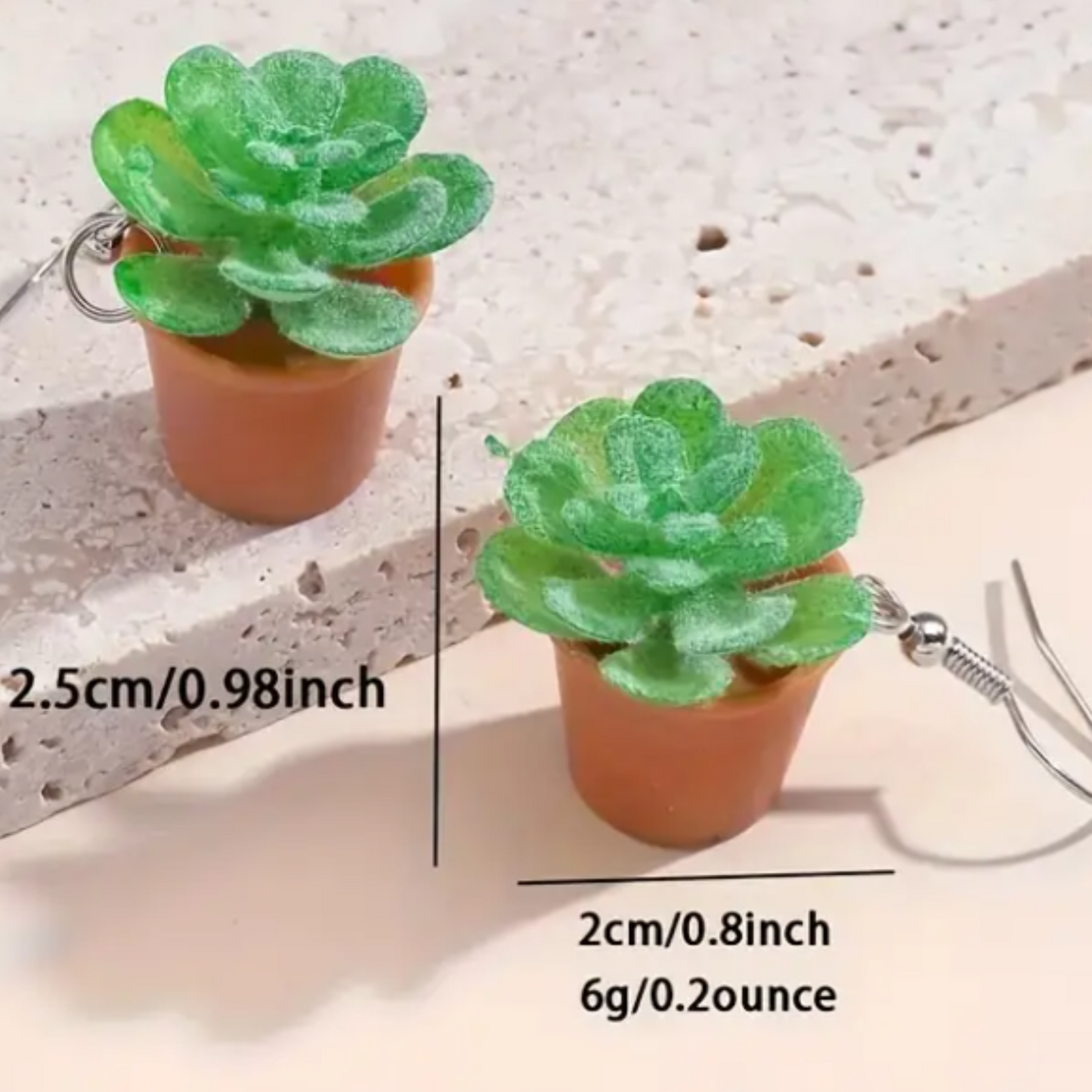 'Potted Succulent' Earrings