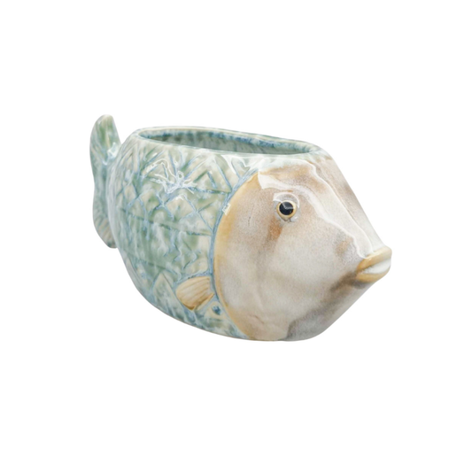 'Reef Fish' Planter Blue 20cm