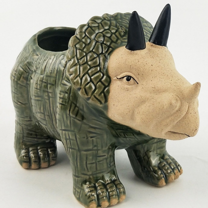 'Dinosaur' Planter Dark Green