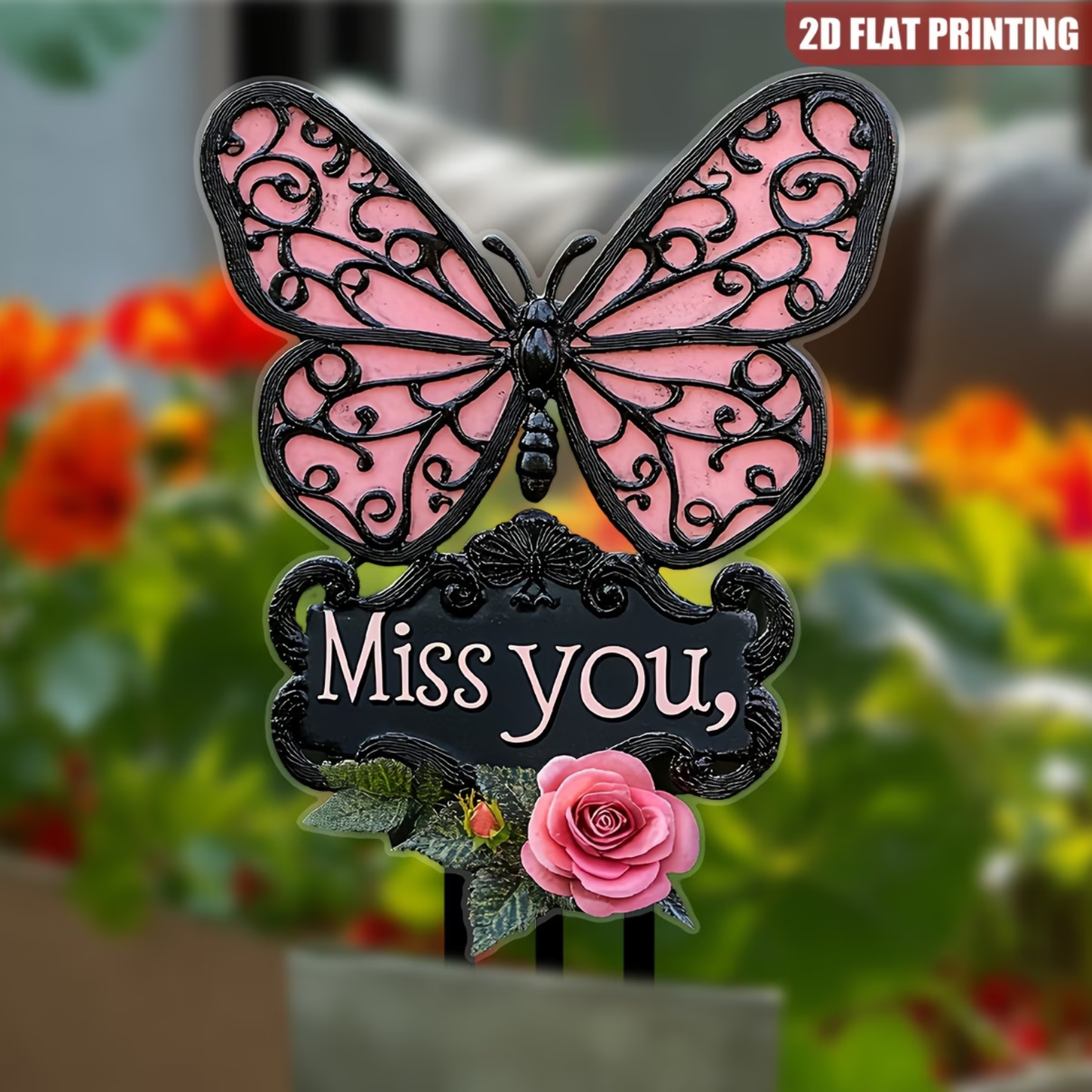 'Miss You' Garden/pot stake