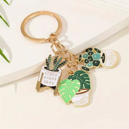 Crazy Plant Lady Key Ring